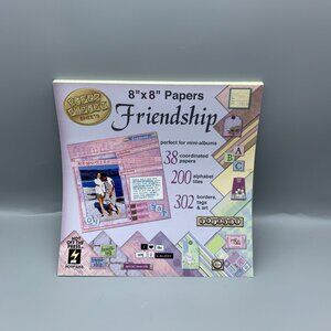 NEW Hot Off The Press 8" x 8" Papers Friendship Theme Scrapbooking